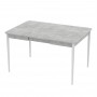 Розсувний стіл Неман МОНО квадрат Бетон/Білий (NEM-121081)