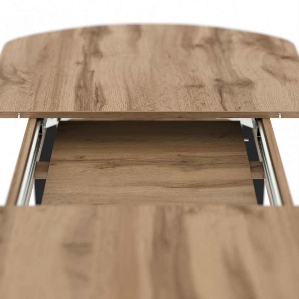 Стол обеденный раздвижной Неман МОДЕРН Дуб аппалачи/Черный (NEM-121091)