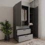 Шафа для одягу Doros Торн Антрацит 3 ДСП/3Ш (штанга) 135х51.6х200 (DRS-012085)