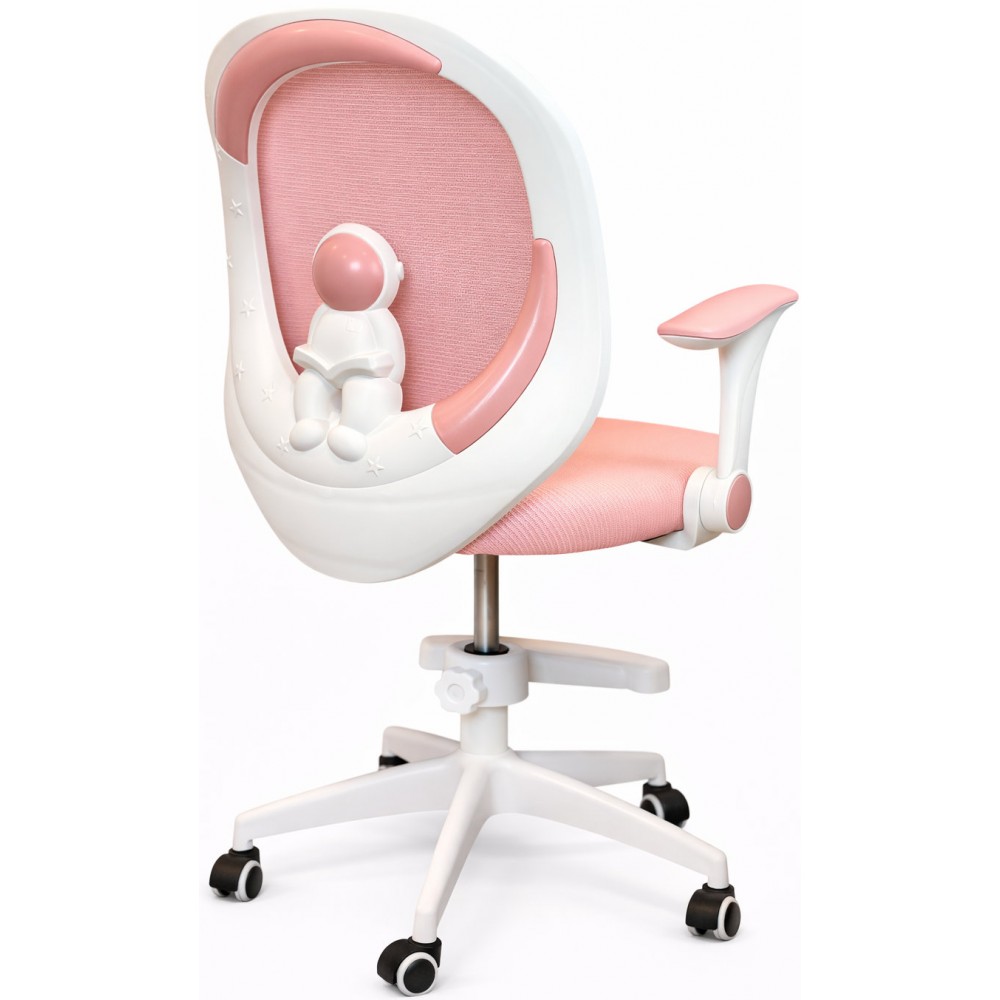 Крісло обертове дитяче з підставкою для ніг PERFECT KIDS ASTRONAUT PINK Perfect Home Рожевий (PFH-092115)