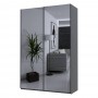 Шкаф купе Doros G-Caiser Антрацит 2 Зеркала / 3 части 160х60х240 (42005409) (DRS-012242)