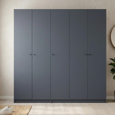 Шафа для одягу Doros Промо Антрацит 3+3 ДСП 270х48х204 (42005336) (DRS-012156)