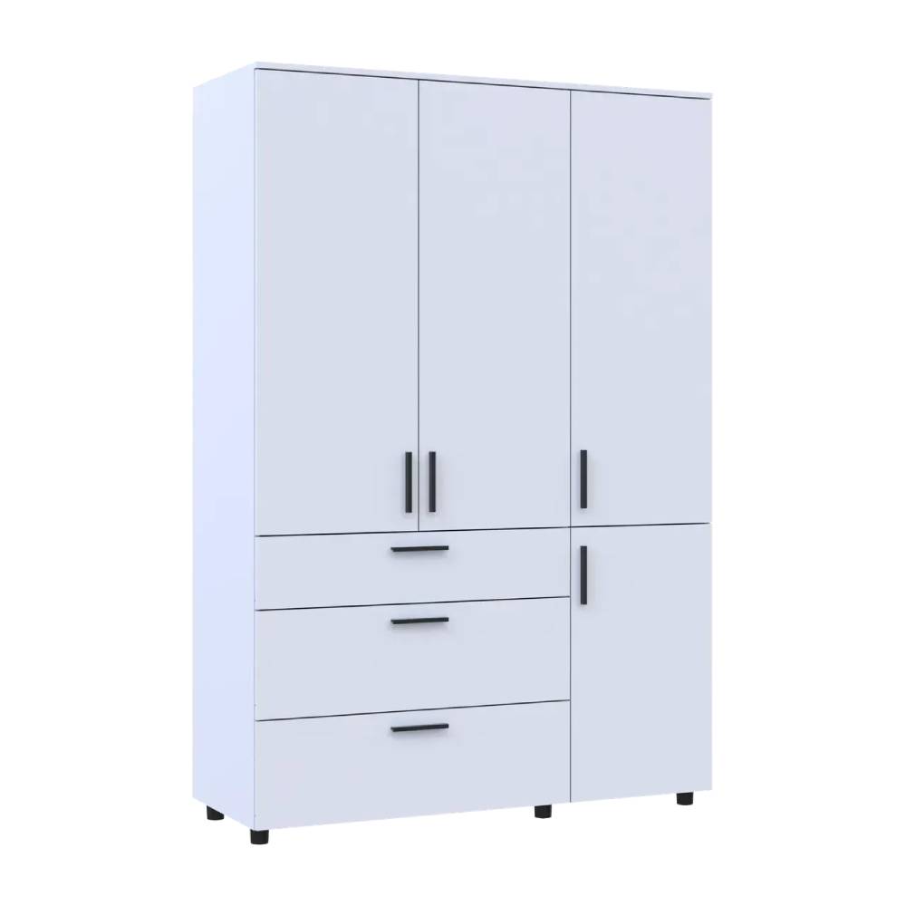 Шафа для одягу Doros Торн Білий 3 ДСП/3Ш (полиці) 135х51.6х200 (DRS-012056)