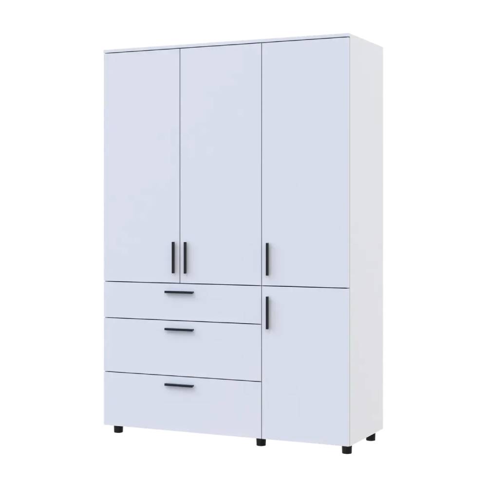Шафа для одягу Doros Торн Білий 3 ДСП/3Ш (полиці) 135х51.6х200 (DRS-012056)