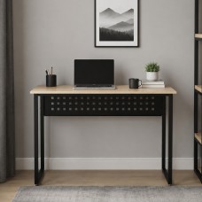 Стіл письмовий Майк Ferrum-decor 75x120x60 Чорний метал ДСП Дуб Кремона Торро 16 мм (FRD-108339)