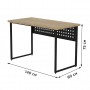 Стол письменный Майк Ferrum-decor 75x140x60 Белый металл ДСП Дуб Кремона Торро 32 мм (FRD-108349)