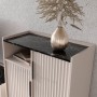 Тумба Фреско ВМК (БРВ) KOM2D2S Кашемір/Темний мармур 2 двері 2 шухляди (BRW-131079)