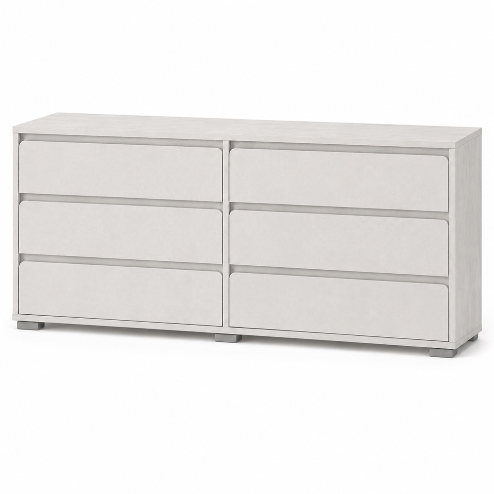 Комод на 6 ящиков LION АРТ-3 160х43х80 см Бетон Style (LION-045421)