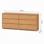 Комод на 6 ящиков LION АРТ-3 160х43х80 см Бетон Style (LION-045421)