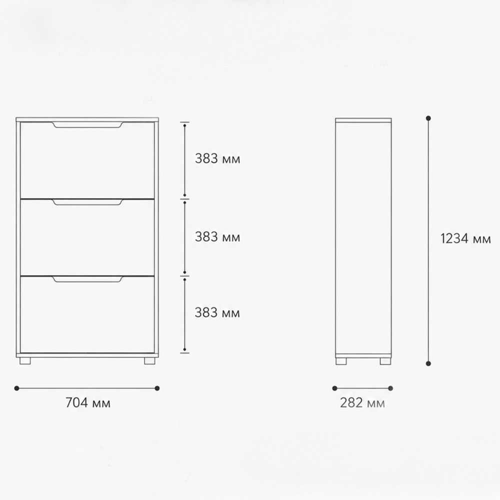Тумба для взуття з ящиками LION ТО-2 70,4x28,2x123,4 см Дуб Артизан (LION-045324)
