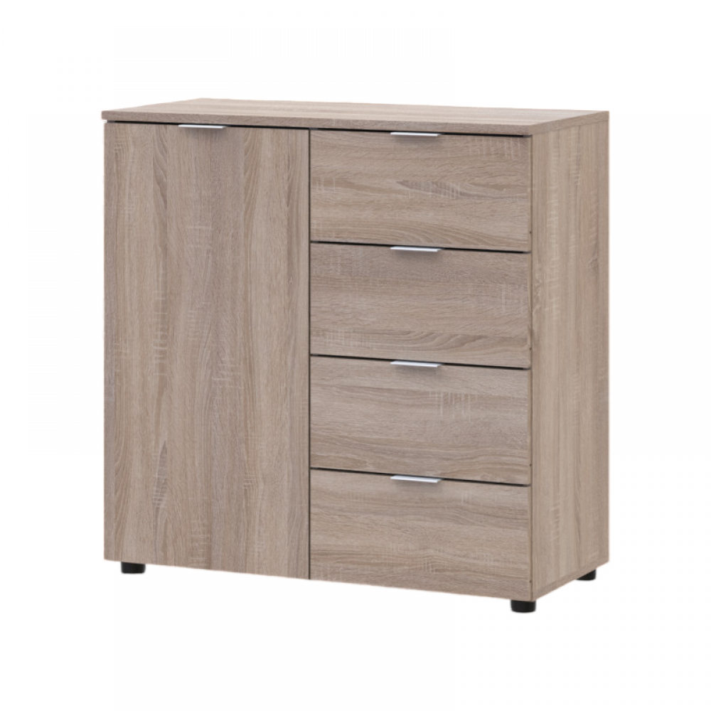 Комод Doros Рон 1 1 фасад 4 шухляди Дуб сонома 80х38х81 (41516294) (DRS-012176)