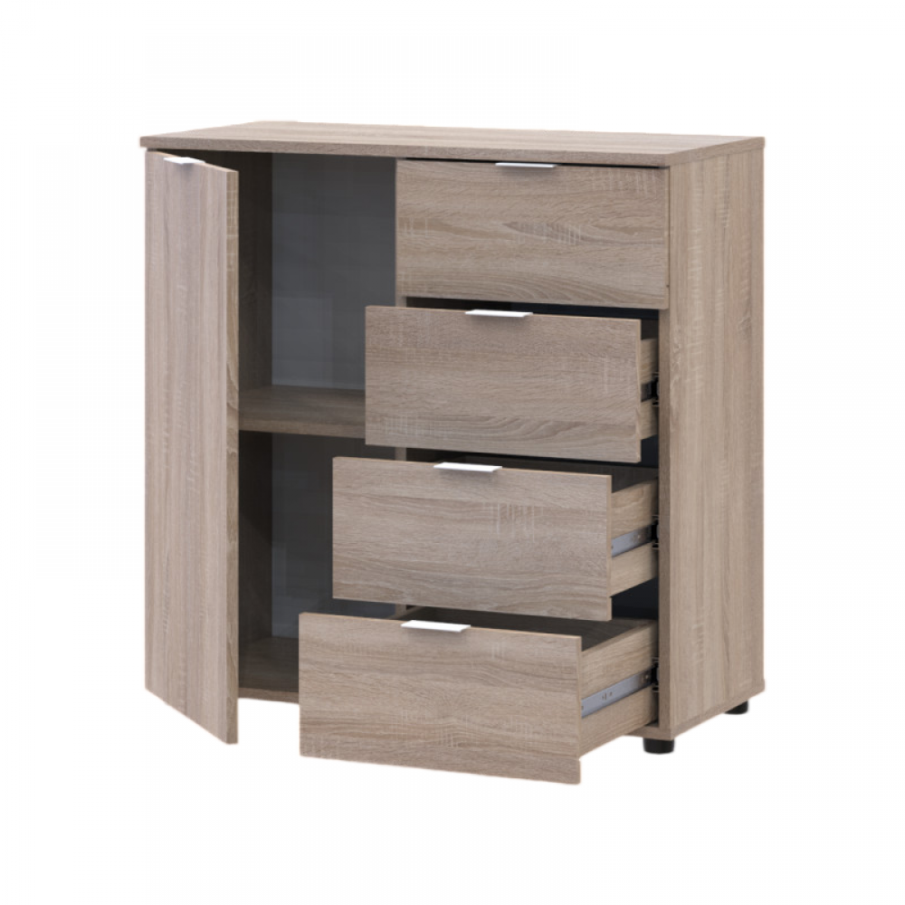 Комод Doros Рон 1 1 фасад 4 шухляди Дуб сонома 80х38х81 (41516294) (DRS-012176)