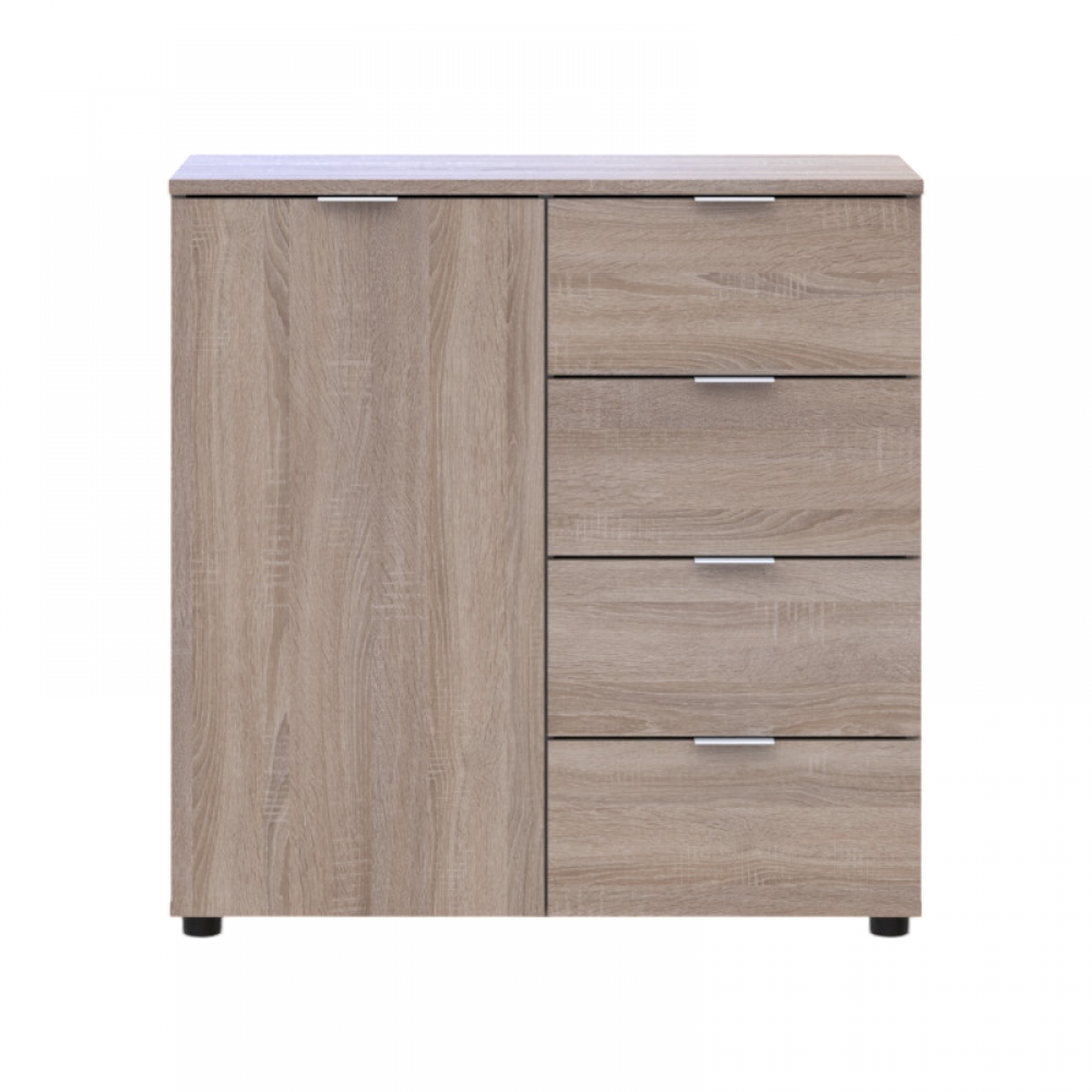 Комод Doros Рон 1 1 фасад 4 шухляди Дуб сонома 80х38х81 (41516294) (DRS-012176)