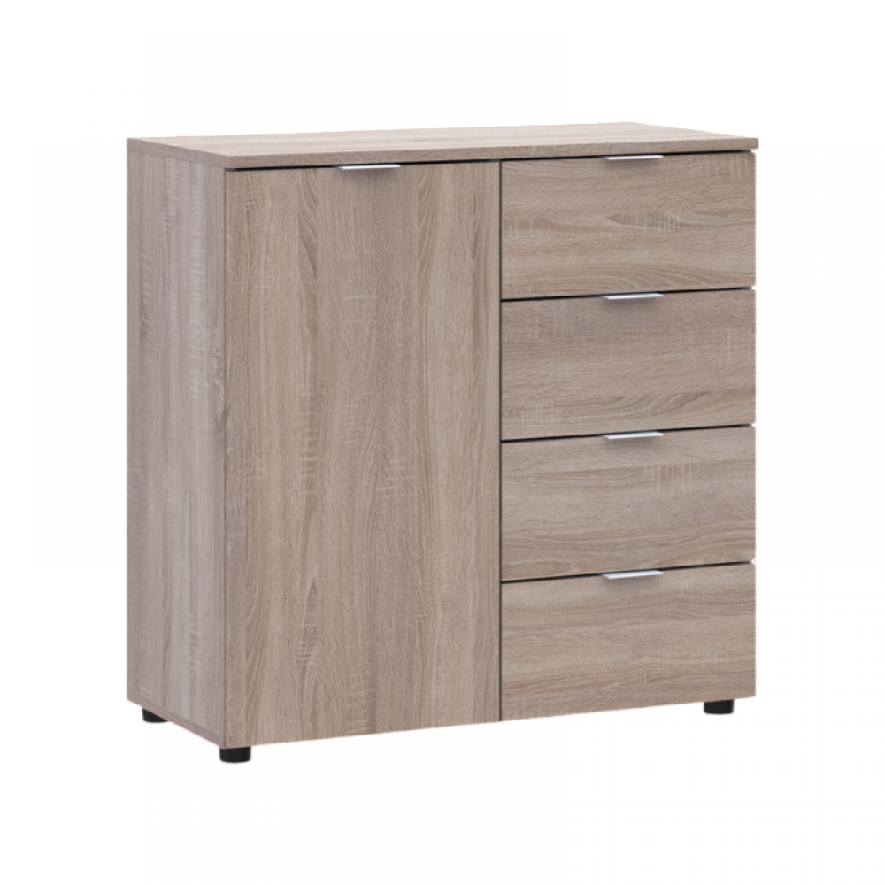 Комод Doros Рон 1 1 фасад 4 шухляди Дуб сонома 80х38х81 (41516294) (DRS-012176)
