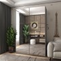 Шкаф купе Doros G-Caiser Антрацит 2 Зеркала / 3 части 160х60х240 (42005409) (DRS-012242)