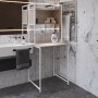 Стеллаж полка Бафрум 403 Ferrum-decor для стиральной машины 178x70,5x60,5 Белый металл ДСП Дуб Сан-Марино 16 мм (FRD-107379)