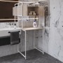 Стеллаж полка Бафрум 404 Ferrum-decor для стиральной машины 178x70,5x60,5 Белый металл ДСП Дуб Сан-Марино 16 мм (FRD-107389)
