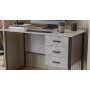Компьютерный стол Ferrum-decor Гарри 75x120x70 черный ДСП Бетон 32мм (FRD-107309)
