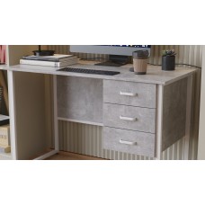 Комп'ютерний стіл Ferrum-decor Гаррі 75x140x60 білий ДСП Бетон 32 мм (FRD-107299)