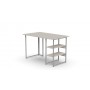 Стол письменный Кевин Ferrum-decor 75x100x60 Серый металл ДСП Кашемир 16 мм (FRD-108119)