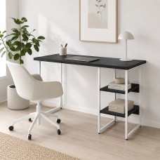 Стіл письмовий Майк Ferrum-decor 75x120x70 Білий метал ДСП Каштан Арвадонна 32 мм (FRD-108289)