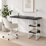 Стол письменный Кевин Ferrum-decor 75x120x70 Белый металл ДСП Каштан Арвадонна 32 мм (FRD-108109)