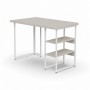 Стол письменный Кевин Ferrum-decor 75x100x70 Белый металл ДСП Кашемир 32 мм (FRD-108139)