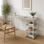 Стол письменный Кевин Ferrum-decor 75x100x70 Белый металл ДСП Кашемир 32 мм (FRD-108139)
