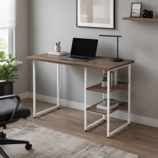 Стіл письмовий Кевин Ferrum-decor 75x120x60 Білий метал ДСП Дуб Кремона Канолло 32 мм (FRD-108019)