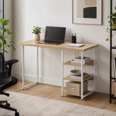 Стіл письмовий Кевин Ferrum-decor 75x140x60 Білий метал ДСП Дуб Кремона Торро 32 мм (FRD-108169)