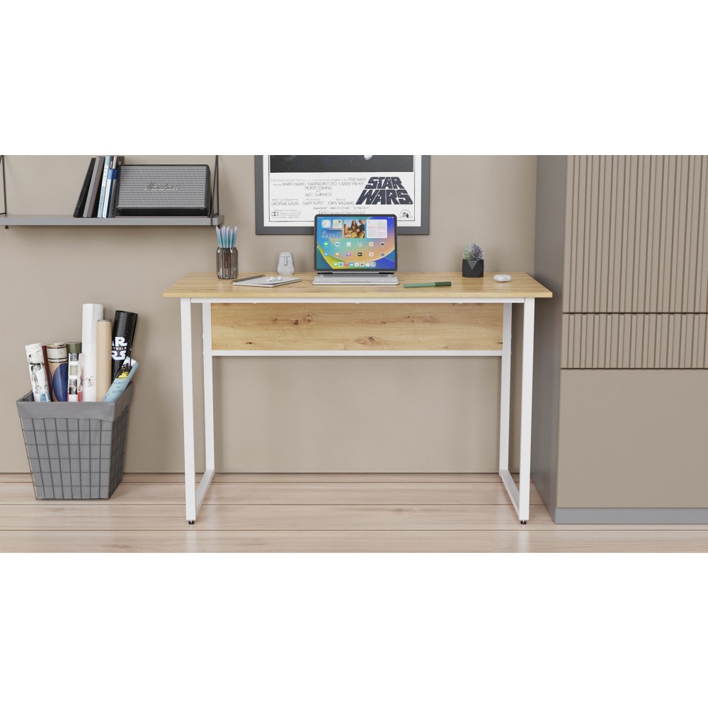 Компьютерный стол Ferrum-decor Коди 75x140x70 белый ДСП Дуб Артизан 16мм (FRD-107199)