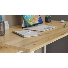 Комп'ютерний стіл Ferrum-decor Коди 75x140x70 білий ДСП Дуб Артизан 16 мм (FRD-107199)
