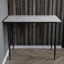 Стол универсальный Prime Ferrum-decor 750x1200x600 Черный металл ДСП Бетон 16 мм (FRD-107639)