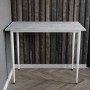 Стол универсальный Prime Ferrum-decor 750x1200x600 Белый металл ДСП Бетон 16 мм (FRD-107699)