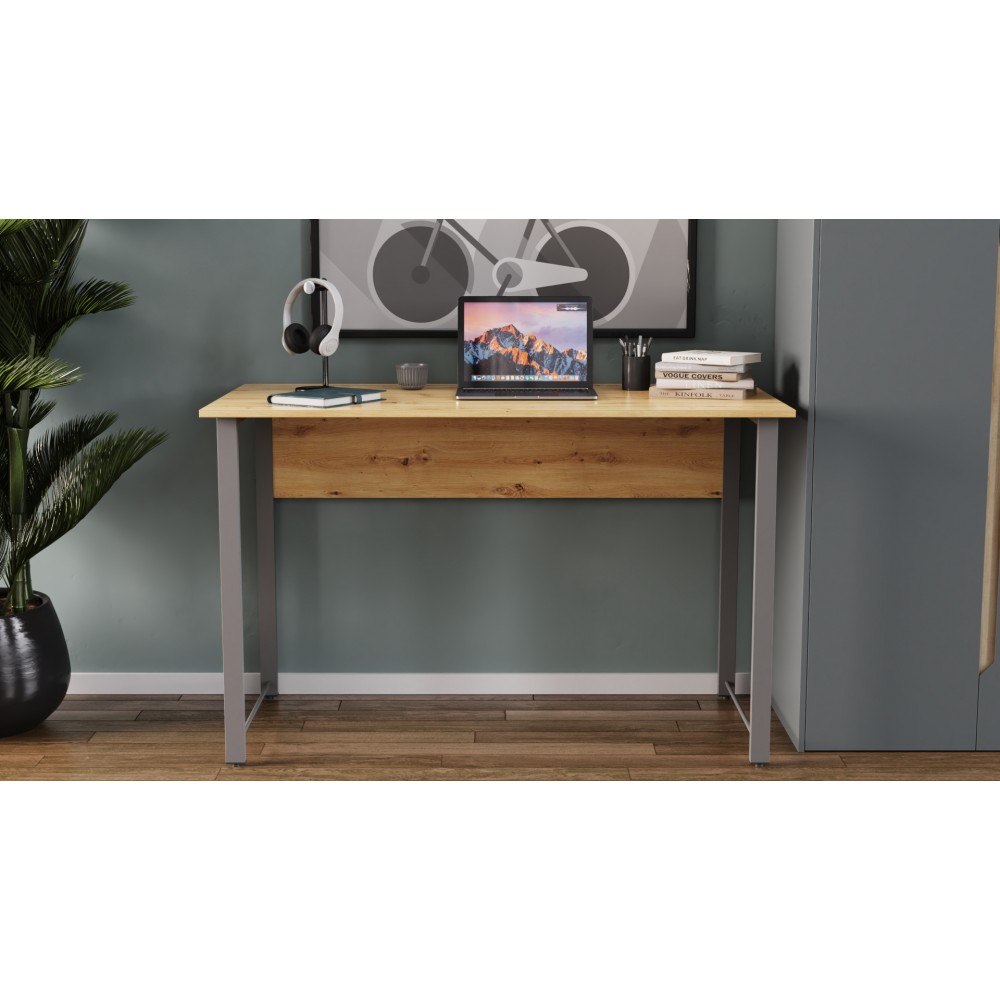 Компьютерный стол Ferrum-decor Курт 75x140x60 серый ДСП Дуб Артизан 16мм (FRD-107159)