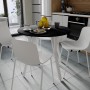 Круглий стіл MARSI 4 870-4 ніжки конусні Ferrum-decor 750x870x870 Білий метал ДСП Дуб Каштан Арвадонна 16 мм (FRD-107529)