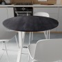 Круглий стіл MARSI 3 870-3 Ferrum-decor 750x870x870 Білий метал ДСП Каштан Арвадонна 16 мм (FRD-107519)