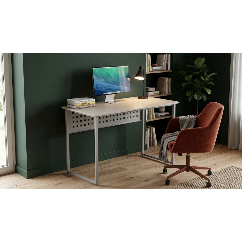 Стол письменный Майк Ferrum-decor 75x100x60 Серый металл ДСП Кашемир 16 мм (FRD-108299)