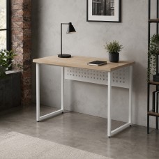 Стіл письмовий Майк Ferrum-decor 75x140x60 Білий метал ДСП Дуб Кремона Торро 32 мм (FRD-108349)