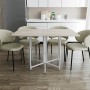 Стол раскладной трансформер книжка Морис 3 Ferrum-decor 75x130x90 Белый металл ДСП Дуб Сан-Марино 16 мм (FRD-107419)
