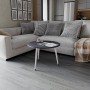 Журнальний круглий стіл OPTIMA 1 ніжки конусні Ferrum-decor 450x670x670 Білий метал ДСП Каштан Арвадонна 16 мм (FRD-107539)