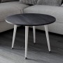 Журнальний круглий стіл OPTIMA 2 ніжки конусні Ferrum-decor 450x670x670 Білий метал ДСП Каштан Арвадонна 16 мм (FRD-107549)
