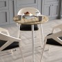 Стол круглый OPTIMA 3 ноги на конус Ferrum-decor 750x670x670 Белый металл ДСП Дуб Евок Прибрежный 16 мм (FRD-107559)