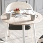 Круглий стіл OPTIMA 3 ніжки конусні Ferrum-decor 750x670x670 Білий метал ДСП Дуб Сонома 16 мм (FRD-107449)