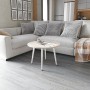 Стол журнальный круглый OPTIMA 2 ноги на конус Ferrum-decor 450x670x670 Белый металл ДСП Дуб Сонома 16 мм (FRD-107479)