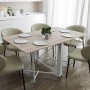 Обідній стіл трансформер книжка Оріон Pro Ferrum-decor 75x152x90 Білий метал ДСП Дуб Сан-Марино 16 мм (FRD-107409)