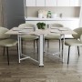 Обідній стіл трансформер книжка Оріон Pro Ferrum-decor 75x152x90 Білий метал ДСП Дуб Сан-Марино 16 мм (FRD-107409)