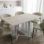 Обідній стіл трансформер книжка Оріон Pro Ferrum-decor 75x152x90 Білий метал ДСП Дуб Сан-Марино 16 мм (FRD-107409)