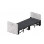 Кровать трансформер ASCET 1 Ferrum-decor 650x2000x700 Черный металл ДСП Бетон 16 мм (FRD-107329)