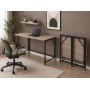 Стол трансформер раскладной Слай Ferrum-decor 75x100x60 Черный металл ДСП Дуб Кремона Канолло 16 мм (FRD-107819)